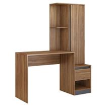 Escrivaninha Com Armário Morada Amêndola Grafito - Demóbile Escrivaninha Com Armário Morada Amêndola Grafito - Demóbile