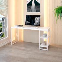 Escrivaninha com Estante Studio Branca 150x75 cm