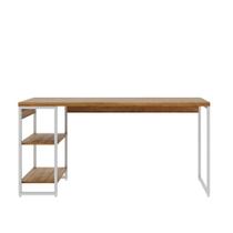 Escrivaninha com Estante Studio Mel e Branca 150x75 cm