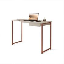 Escrivaninha Com Gaveta Mia 110 X 45 Klm Store Cobre Com Off White