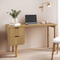 Escrivaninha com Gavetas Home Office 1,36m x 0,50m Orgânica Cantos Arredondados e Pés em Madeira Maciça Escrivaninha com Gavetas Home Office 1,36m x 0,50m Orgânica Cantos Arredondados e Pés em Madeira Maciça