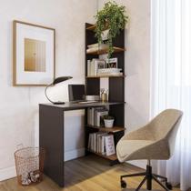 Escrivaninha com Livreiro Eccos Compacta Home Office Estudo Escrivaninha com Livreiro Eccos Compacta Home Office Estudo