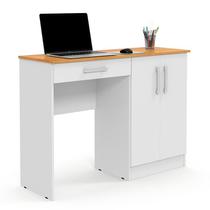 Escrivaninha Com Organizador 2 Portas 120cm Space Patrimar Branco/Cinamomo
