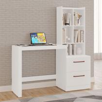 Escrivaninha Côme 100 MDF 2 Gavetas 5 Nichos Estilo Colméia