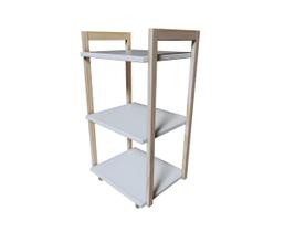 Escrivaninha Compacta 3 Prateleiras E Rodinhas 360o Versátil