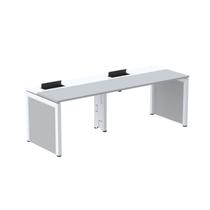 Escrivaninha Corporativa para 2 Pessoas 120x79,2cm Pscpp120 Cinza/Branco