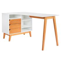 Escrivaninha de Canto Branco 3/Gavetas Escrivaninha de Canto Branco 3/Gavetas