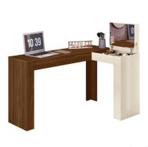 Escrivaninha de Canto com Penteadeira Jade Freijo/Off White