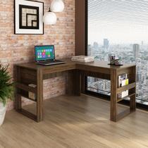 Escrivaninha de Canto Office Angular ME4145 Nogal Preto