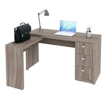 Escrivaninha De Canto Reversível ME4101 Carvalho Tecno Mobili Escrivaninha De Canto Reversível ME4101 Carvalho Tecno Mobili