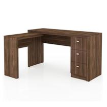 Escrivaninha De Canto Reversível ME4101 Nogal Tecno Mobili Escrivaninha De Canto Reversível ME4101 Nogal Tecno Mobili