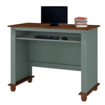 Escrivaninha de Madeira com Porta Teclado e Pés Torneados Escrivaninha de Madeira com Porta Teclado e Pés Torneados