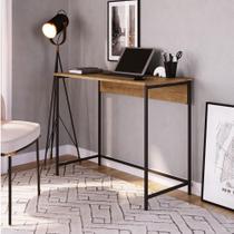 Escrivaninha dobrável steel quadra mdp vermont 90cm aço preto fosco - artesano