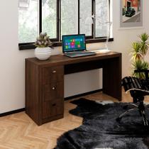 Escrivaninha e Mesa Escritório Office com 3 Gavetas 136 cm