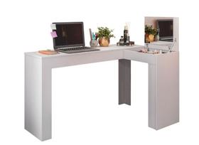 Escrivaninha em L com Penteadeira Star Plus Branca Baby Home