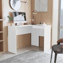 Escrivaninha Em L Mesa De Canto Para Escritório Multifuncional Belgica - JM3 Móveis