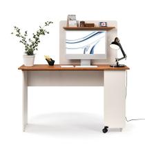 Escrivaninha em L Off White/Freijó EJ Móveis