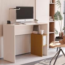 Escrivaninha Esfinge mesa de computador para quarto ou escritório - Off White com Nature