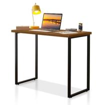 Escrivaninha Estilo Industrial Mesa Com Pés De Ferro E Tampo De Madeira Para Computador Estudo Home Office - Leopard Móveis