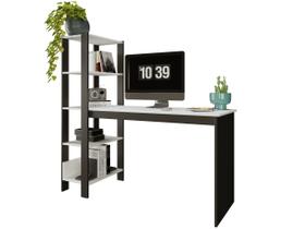 Escrivaninha Estudo Home Office Industrial Para Escritório Mesa Trabalho Penteadeira Com Prateleiras Artemis