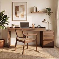 Escrivaninha Extensível 138cm a 169cm com 03 Gavetas Seringal CabeCasa MadeiraOriginals Escrivaninha Extensível 138cm a 169cm com 03 Gavetas Seringal CabeCasa MadeiraOriginals