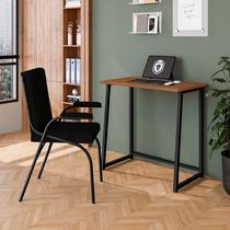 Escrivaninha Fit Dobrável- Home Office- Preto/Canela