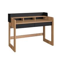 Escrivaninha Flexus 2 GV Hanover e Preta 128 cm