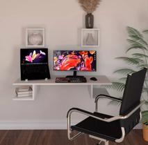 Escrivaninha Homeoffice suspensa mesa 90cm com nichos quadrados__04_90cm - Jha's MDF