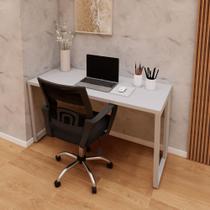 Escrivaninha Industrial 135cm x 60cm Cinza Pés em Metal F5 Escrivaninha Industrial 135cm x 60cm Cinza Pés em Metal F5