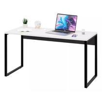 Escrivaninha Industrial 90x50 MDF Branco Design Clean e Prático para Seu Home Office