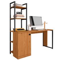 Escrivaninha Industrial Arizona Preto Fosco/cinamomo - Móveis Arapongas Escrivaninha Industrial Arizona Preto Fosco/cinamomo - Móveis Arapongas
