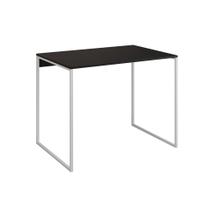 Escrivaninha Industrial Base Ferro Branco Tampo Mdp Preto 90x50