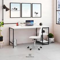 Escrivaninha Industrial c/Estante Baixa 120X50X73cm com Prateleiras Notebook
