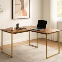 Escrivaninha Industrial em L 90x150cm Mesa de Canto Max Para Escritório e Home Office - JM3 Móveis Escrivaninha Industrial em L 90x150cm Mesa de Canto Max Para Escritório e Home Office - JM3 Móveis