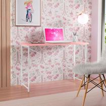 Escrivaninha Industrial Juvenil Princesa Aço Carbono Klm Branco-rosa Escrivaninha Industrial Juvenil Princesa Aço Carbono Klm Branco-rosa