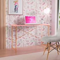 Escrivaninha Industrial Juvenil Princesa Aço Carbono Klm Cobre-rosa Escrivaninha Industrial Juvenil Princesa Aço Carbono Klm Cobre-rosa