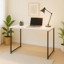 Escrivaninha Industrial Mesa Estudo Aparador Escritório Home Office Pés Em Aço - JOMATRI