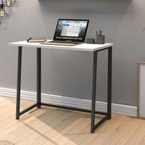 Escrivaninha Industrial Tampo 80 Cm Dobrável Mdf Aço Escritório Moderna Escrivaninha Industrial Tampo 80 Cm Dobrável Mdf Aço Escritório Moderna