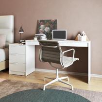 Escrivaninha Infantil 3 Gavetas Em Mdp - Branco Escrivaninha Infantil 3 Gavetas Em Mdp - Branco