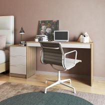 Escrivaninha Infantil 3 Gavetas Em Mdp - Lamina Mel/Branco Escrivaninha Infantil 3 Gavetas Em Mdp - Lamina Mel/Branco