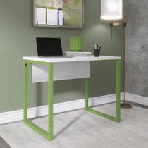 Escrivaninha M90/60P25TUB 90cm Industrial Branco e Verde Miró Escrivaninha M90/60P25TUB 90cm Industrial Branco e Verde Miró