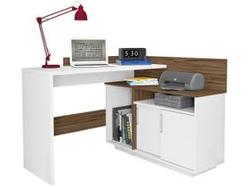 Escrivaninha Mega Office Branca e Amêndoa