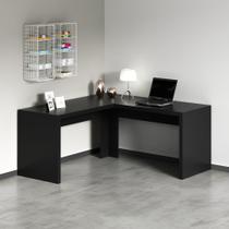 Escrivaninha Mesa de Canto Em L Para Computador Home Office Quarto Escritório Preta - Tecno Mobili