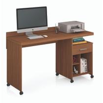 Escrivaninha Mesa de Computador Escritorio com Rodinhas 1 Gaveta Slim Anto