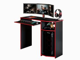 Escrivaninha Mesa de Computador Gamer Quarto ou Escritório Suporte CPU Vermelho/Preto - Bp Loja Online