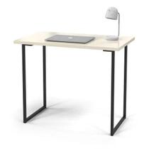 Escrivaninha Mesa De Computador Industrial Mdf Off White Brf