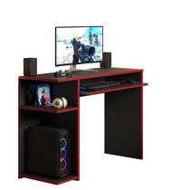 Escrivaninha Mesa De Computador Para Gamer Com Prateleira Elevada E Suporte Para Teclado Extensível JM3 MÓVEIS Escrivaninha Mesa De Computador Para Gamer Com Prateleira Elevada E Suporte Para Teclado Extensível JM3 MÓVEIS