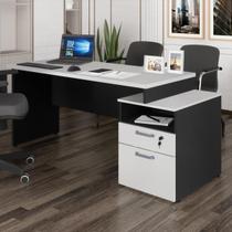 Escrivaninha Mesa de Escritório 172cm 2 Gavetas Flex Multimóveis CR25309