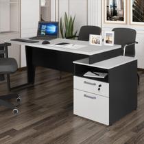Escrivaninha Mesa de Escritório 172cm 2 Gavetas Flex Multimóveis CR25310