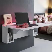 Escrivaninha Mesa Dobrável com Nichos com Led Neon